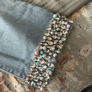 Boston Proper Embellished Classic Blue Denim Jeans NWOT